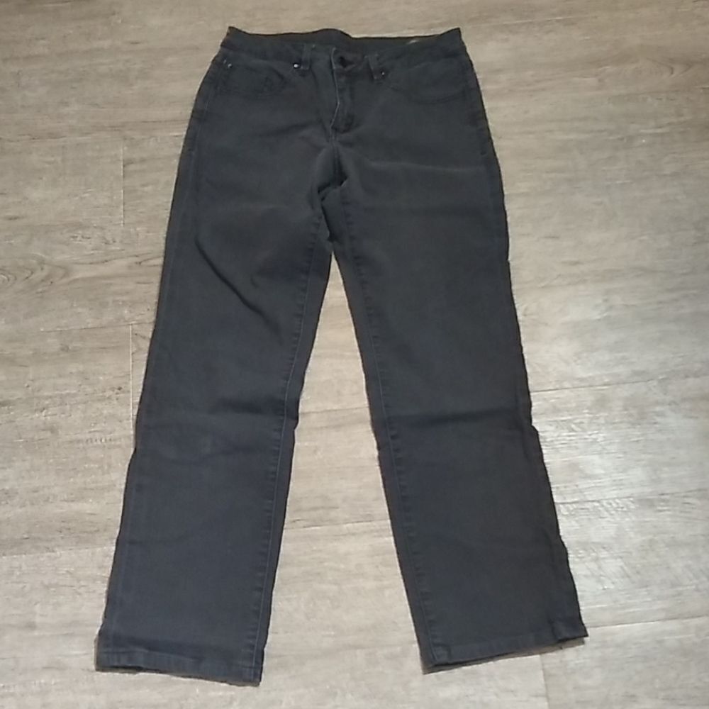 Jag Mid Rise Straight Leg Black Rhinestone‎ Jeans 8